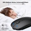 Mäuse HMTX Maus Bluetooth Wiederaufladbare Maus Drahtlose Computer Stille Mause Ergonomische Mini Maus USB Optische Mäuse Für PC Laptop X0807