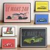 Célèbre voiture marque toile peinture classique voiture de course affiches et impression décor à la maison mur Art photo pour sport automobile garçon salon décor pas de cadre Wo6