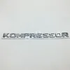 Chrome Silver Kompressor Logo Logo Trunk Emblem Sticker لـ Mercedes W203 W204 W212 W221 AMG190P