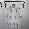 Men's Casual Shirts WACKO MARIA Cotton Men Punk Band White Print Hip Hop Rap Hawaiian Short Sleeve High Quality Fashion Summer Tops