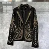 Herrenanzüge Lokomotive Qualität Luxus Strass Jacke Männer Blazer Mantel Bohrer Punk Club Outfit Jaqueta Bomber Diamant