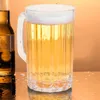 Wijnglazen 2 stks Bier Cup Bar Mokken Steins Dikker Drinken Met Handvatten Voor Thuis Bars Feesten Restaurant (500 ML)