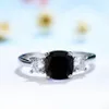 Обручальные кольца Kuololit Stock Clearance Morganite Gemstone Rings для женщин 925 Серебряное кольцо стерлингового кольца.