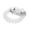 Link Bracelets Transparent Acrylic Bracelet 1017 ALYX 9SM Roller Safety Buckle Chain Titanium Steel Collar Bone Necklace
