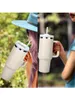 40 oz Tumbler With Handle Lid and Straw Insulated Stainless Steel Dupe Travel Mug Iced Coffee Cup for Hot and Cold Water 40oz HKD230807