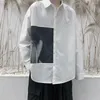 メンズカジュアルシャツ2023印刷長袖貨物raghuku harajuku black shirt men vintage whoting streetwear