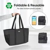 BALEINE Soft 9 Gallon Extra Large Utility Tote Foldable Reusable Storage Bag (Charcoal Black) HKD230807