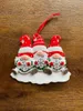 Creative 2023 Christmas New Ornament Family Of 2-6 Decoration DIY Name Hard Resin Christmas Tree Decorations Pandemic AU07