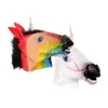 Máscaras de festa, máscaras de Halloween, látex, cabeça de cavalo, cosplay, conjunto de fantasias de animais, brincadeira de teatro, adereços de festa loucos, conjunto de cabeça, máscara de cavalo, cães, máscaras de cavalo J230807