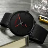 Zegarwatchowie mężczyźni oglądają kwarcową sukienkę kwarcową crrju na zegarki moda unisex ultra cienkie na rękę relojes para hombre