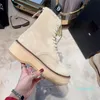 2023- обувь для ботинок роскошные дизайнерские женщины одно стеки Suede Fashion Motorcycle Boot Classic Высококачественные наружные толстые сапоги с толстыми сапогами