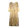 Casual Dresses Silk Dress 2023 High-end Exquisite Chic And Beautiful Floral Skirt Mulberry French Fairy