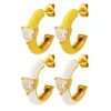 Boucles d'oreilles cerceau pour femmes 2023 tendance Style Type acier inoxydable coeur aimant cercle mode haute qualité bijoux fins en gros