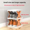 Storage Holders Racks Simple Folding Shoe Rack DIY Assembly Stackable Plastic Shelf Space Saving Home Bathroom Dorm Cabinet Holder 230807