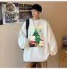 Moletom Masculino Boneco de Neve Moletom de Natal Engraçado Moda Exclusiva Streetwear Fleece Jumper Xmas Pullovers Presentes Plus Size Masculino XXXXL