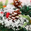 Dekorative Blumen Weihnachtskranz Künstliche Tannenzapfen Rote Beeren Girlande Ornament Blume Home Dekoration Navidad