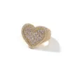 Iced Out Heart Rings Fashion Diamond Gold Ring Mens Hip Hop Ring Sieraden