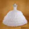 Petticoats White Super Big 6-Hoop Bridal Prom Petticoat Underskirt Crinoline Drop Delivery Party Events Accessories Dhkzq