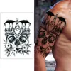 Confezione regalo 5 pezzi tatuaggi temporanei monouso per spalla tatuaggi impermeabili rimovibili per feste di moda per la parte posteriore del corpo degli adulti