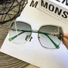 Sunglasses 2023 Fashion Rimless Square Women Designer Sun Glasses Vintage Gradient Eyeglasses Shades Female