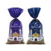 Gift Wrap 25/50pcs Ramadan Bags Eid Mubarak Candy Cookie Packaging Bag Decorate 2023 Islamic Muslim Party Supplies