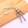 Keychains Screw Robot Keychain Metal Body Key Chain Vintage Steampunk Fashion Keyring Jewelry