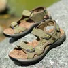 Sandały Outdoor Oryginalne skórzane męskie buty na plaży Buty na plaży Sneakers Mężczyźni spacery w góą alpinistycznej podróży 48 230807