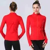 Define Yoga Jacket Full Zip Fashion Spring and Autumn Tight-fit Sportswear Train Running Gym Yoga Solid Color Cardigan Jacket lu-168 lululemens womens