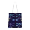 Shopping Bags Dragonflies Reusable Grocery Folding Totes Washable Lightweight Sturdy Polyester Gift