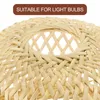 Lampes suspendues lustre en bois veilleuse lampe accessoire abat-jour décor tissé abat-jour artisanat couverture ornement bambou tissage rétro