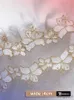 Chinesische Produkte Yard Gold Weiß Stickerei Spitzenverkleidung für Needlework Hochzeitskleid Flecken Fransenkragenhandwerk Stoff zum Nähen
