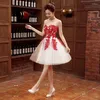 파티 드레스 Gardlilac Tulle Red Short Homecoming Dress 연인 소매가 A- 라인 졸업