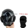 Partij maskers gepersonaliseerde zwarte Cyberpunk masker cosplay mechanische Scifi Gear Cyberpunk helm mechanische J230807