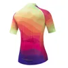 Racingjackor Weimostar Womens Cycling Jersey Short Sleeve Cykelkläder Road Bike Shirt Pro Team Cycle Wear Mountain Tops Ropa