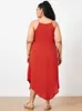 Plus Size Dresses 5XL VONDA 2023 Summer Sleeveless Backless Maxi Dress Women Bohemian Party Beach Sundress Casual Halter Long Robe