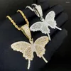 Choker 5A Cubic Zirconia CZ Cute Animal Butterfly Pendant Necklace For Women Men Punks Tyles Long Necklaces Jewelry Wholesale