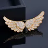 Pins Brooches LEEKER Trend Rose Flower Piano Wings Brooch For Women Blue Green Pink Cubic Zircon Pin jewelry 2022 accessories boho 004 LK6 HKD230807