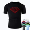 Męskie koszule T -Diamond Line Art O Neck bawełniana koszula Mężczyźni i kobieta unisex Summer Short Rleeve Zaprojektowany dorywna koszulka M01056