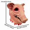 Party Masks 2022 Scary Mask Pig Head Mask Latex Full Head Headgear Halloween Realistic Biochemical Evil Monster Animal Scary Costume Party J230807