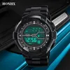 Wristwatches 2023 Fashion Men'S Electronic Display Watch Waterproof Boy Lcd Digital Stopwatch Date Rubber Sport Wrist