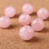 Oggetti decorativi Figurine Natural Pink Rose Magic Quartz Crystal Healing Ball Reiki Decor Sphere 40MM W Stand 230804