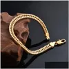 Bracciale Collana Luxury 6Mm 18K Placcato Oro Catene Corda Serpente Braccialetti Bangle Per Donna Uomo Gioielli Moda Set Accessori Regalo Dhtml