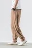 Męskie spodnie 2023 mężczyzn swobodny oddychający lniany harem jogger męskie spodnie tradycyjne ubrania krzyżowe rozmiar 5xl