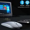 Mouse Mouse wireless ricaricabile Mouse Bluetooth Mouse da gioco 2,4 GHz 1600 DPI Mause silenzioso ultrasottile ottico per computer portatile X0807