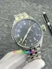 AAA Luxury Designer Watch IW389401 Herr Automatiska mekaniska stora klassiska pilotklockor 46mm Le Prince Black äkta läderhändelser Montre de Luxe