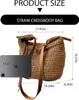 Owgse Straw crossbody påsar för kvinnor Straw Beach Bag Handgjorda vävda halmväskor och handväskor för sommarsemester HKD230807