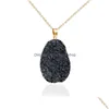 Pendentif Colliers Mode Brillant Druzy Irregar Naturel Cristal Quartz Pierre Chaînes En Or Pour Les Femmes De Luxe Bijoux Cadeau En Bk Drop Delive Dhooc