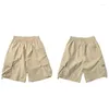 Herr shorts 2023 män hip hop streetwear jogger harajuku casual track sommar tröjor svart grå khaki