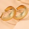 Hoop Earrings Simple Exaggerated Geometric Metal For Women Party Holiday Fashion Jewelry Ear Accessories E342