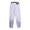 Summer and autumn sweatpants trendy American print amirri crack tie-dye corset casual sports pants